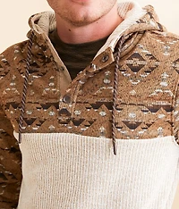 Southwestern Henley Hooded Sweatshirt