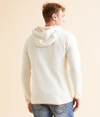 Cozy Henley Hooded Sweatshirt