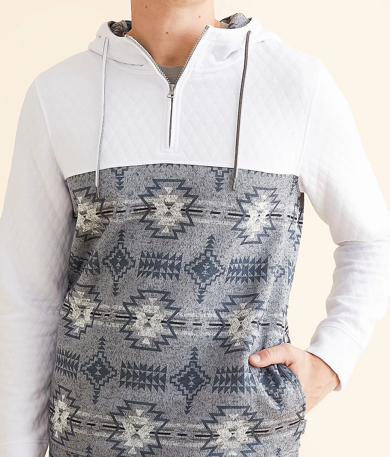 Southwestern Quarter Zip Hooded Sweatshirt