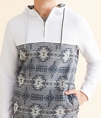 Southwestern Quarter Zip Hooded Sweatshirt
