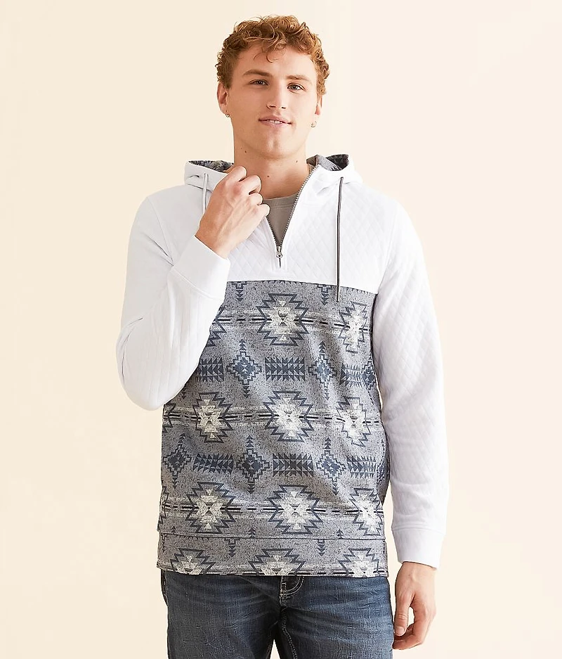Southwestern Quarter Zip Hooded Sweatshirt