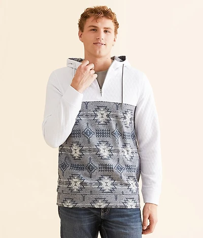 Southwestern Quarter Zip Hooded Sweatshirt
