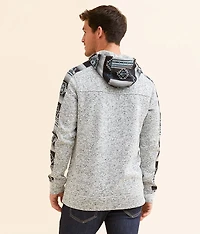 Pieced Southwestern Hooded Sweatshirt