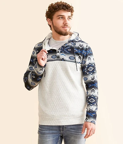 Southwestern Henley Hooded Sweatshirt