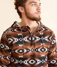 Southwestern Quarter Zip Hooded Sweatshirt