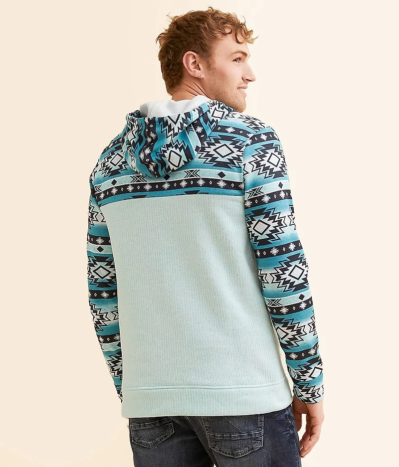 Southwestern Print Hooded Sweatshirt
