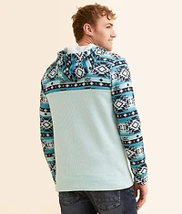 Southwestern Print Hooded Sweatshirt