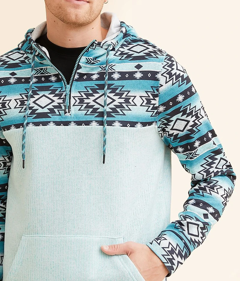 Southwestern Print Hooded Sweatshirt