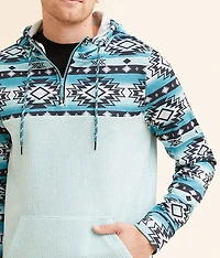 Southwestern Print Hooded Sweatshirt
