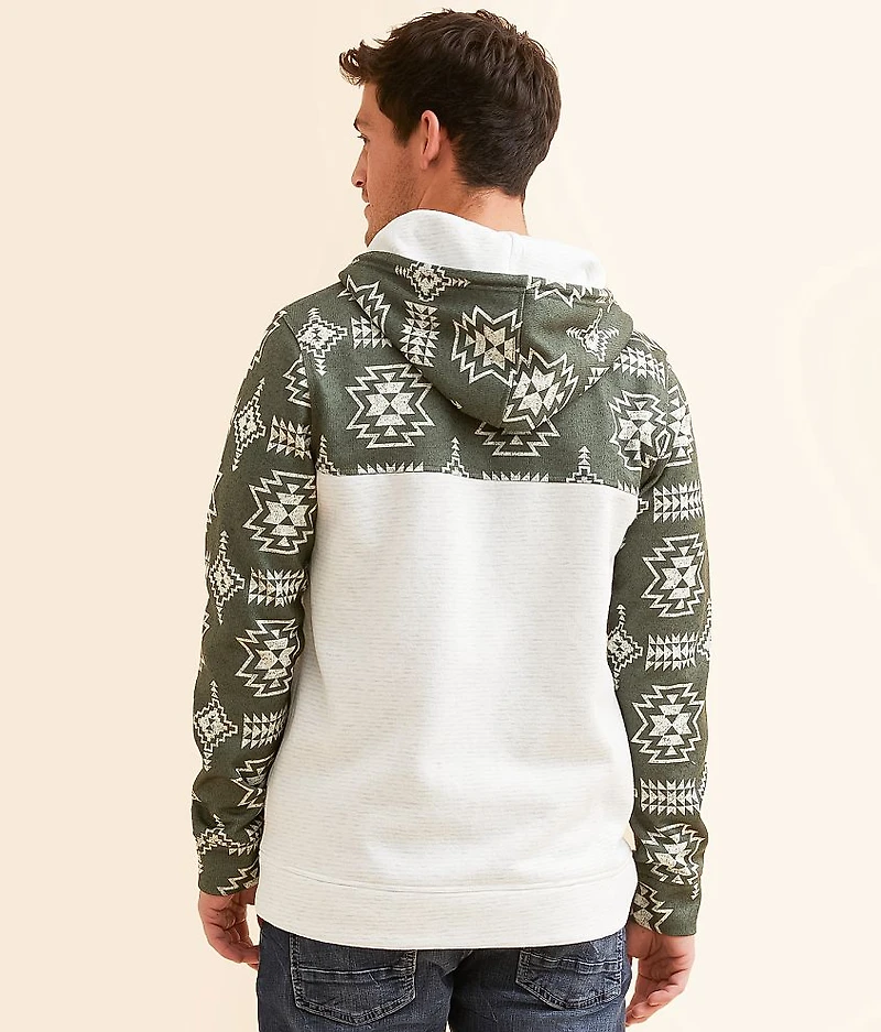 Pieced Southwestern Hooded Sweatshirt