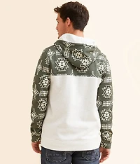 Pieced Southwestern Hooded Sweatshirt