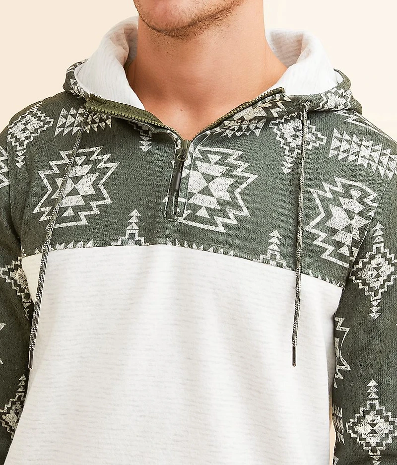 Pieced Southwestern Hooded Sweatshirt