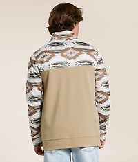 Color Block Quarter Snap Pullover