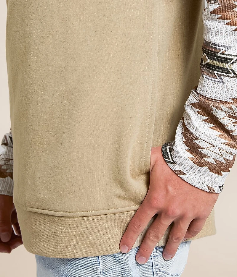Color Block Quarter Snap Pullover