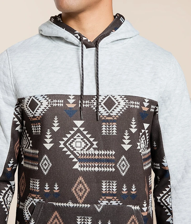 Quilted Southwestern Hooded Sweatshirt