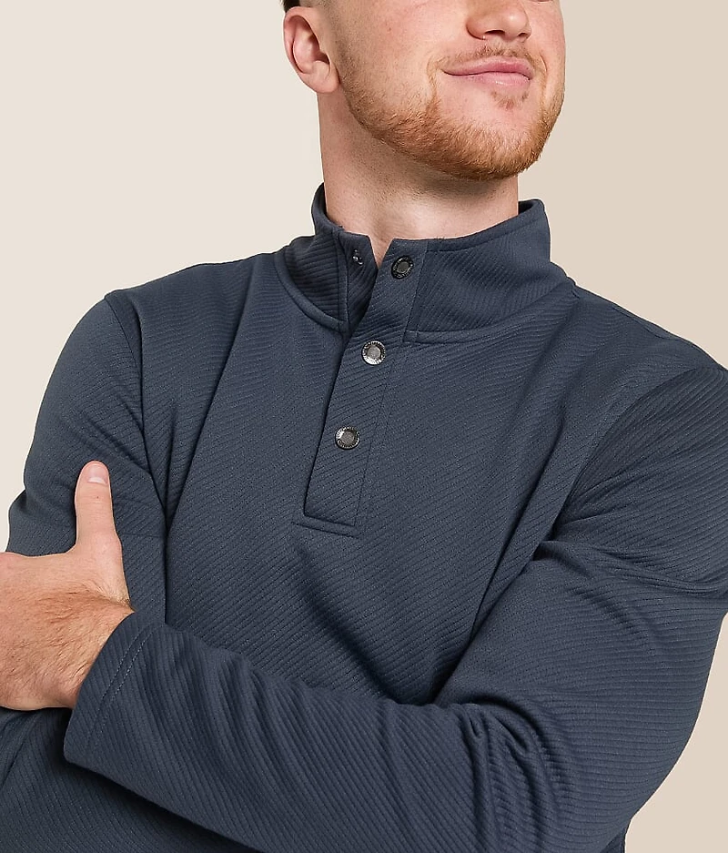 Ribbed Quarter Snap Pullover