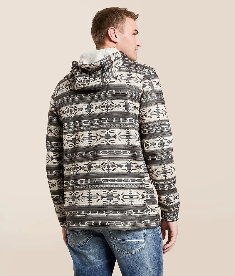 Southwestern Hooded Henley Sweatshirt