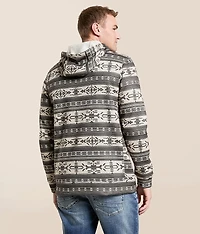 Southwestern Hooded Henley Sweatshirt