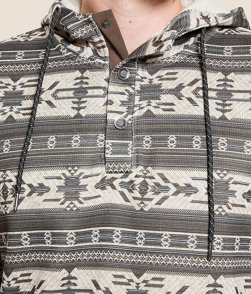 Southwestern Hooded Henley Sweatshirt