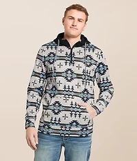 Southwestern Quarter Zip Hooded Sweatshirt