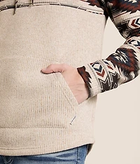 Southwestern Print Hooded Sweatshirt