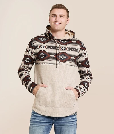 Southwestern Print Hooded Sweatshirt