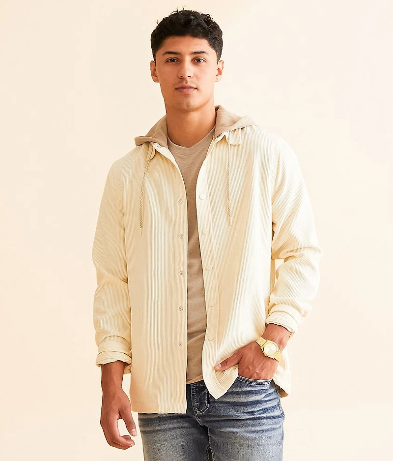 Athletic Hooded Corduroy Shirt