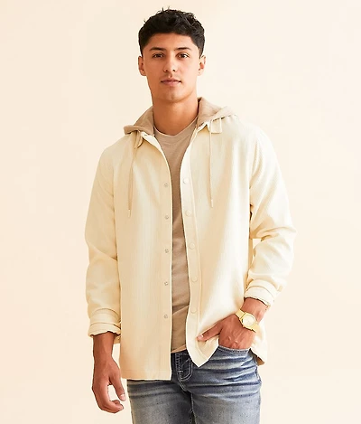 Athletic Hooded Corduroy Shirt