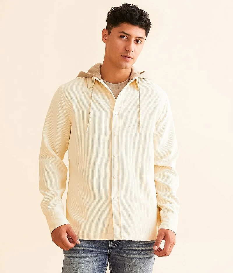 Athletic Hooded Corduroy Shirt