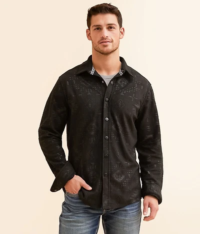 Athletic Southwestern Polar Fleece Shirt