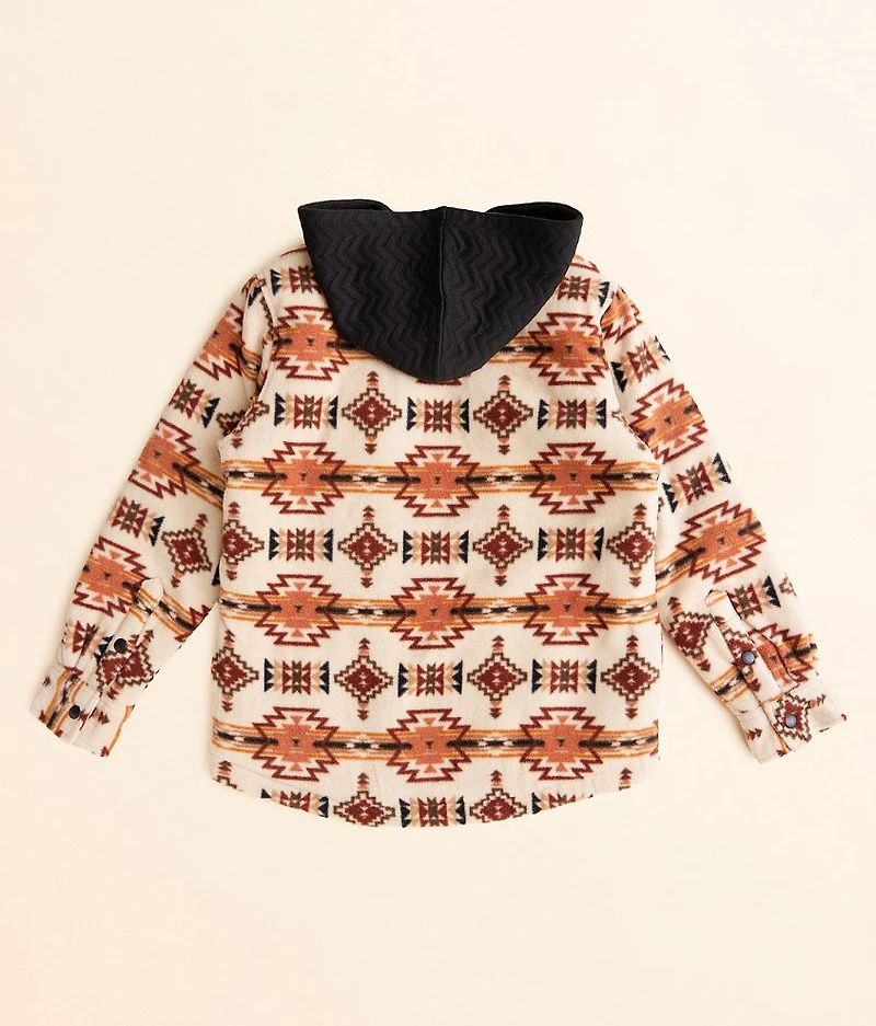 Boys - Southwestern Fleece Hooded Shacket