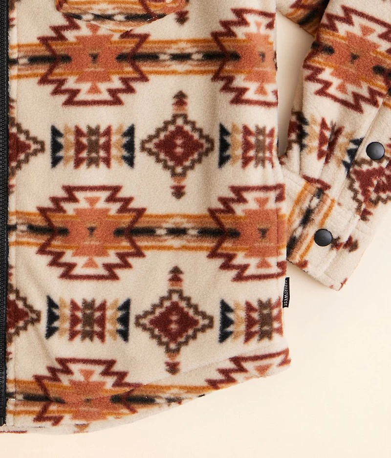 Boys - Southwestern Fleece Hooded Shacket
