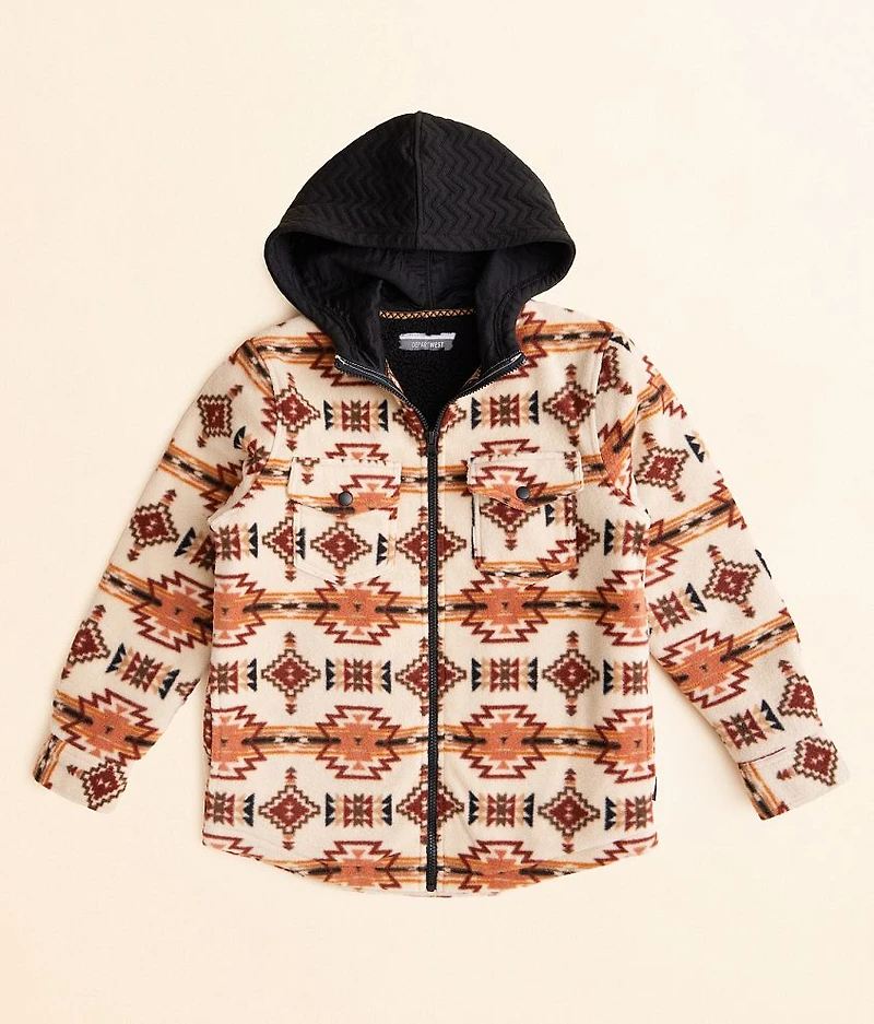 Boys - Southwestern Fleece Hooded Shacket