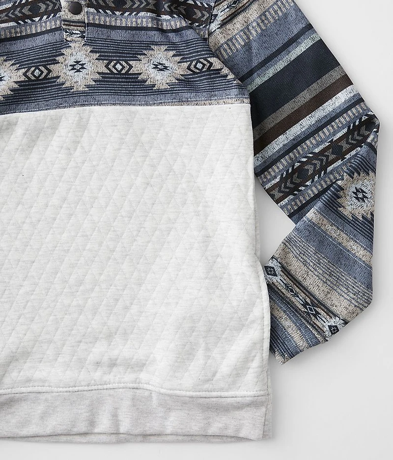 Boys - Quilted Henley Hoodie