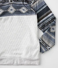 Boys - Quilted Henley Hoodie