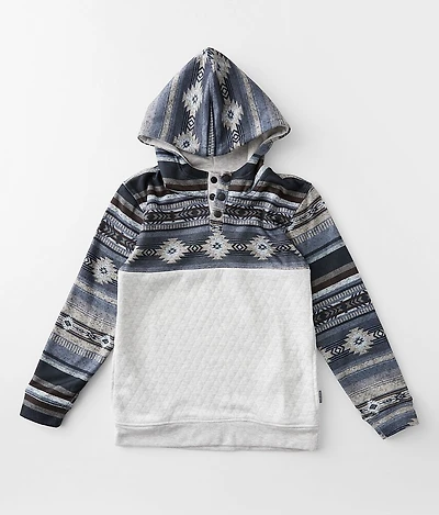 Boys - Quilted Henley Hoodie