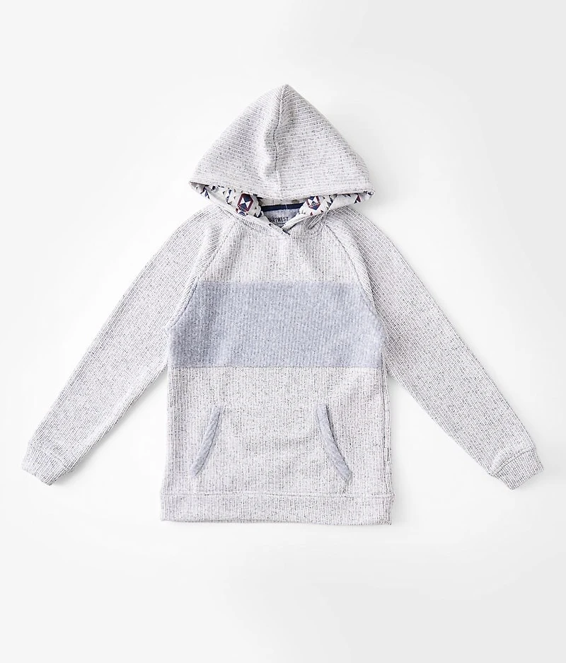 Boys - Striped Cozy Hooded Sweatshirt