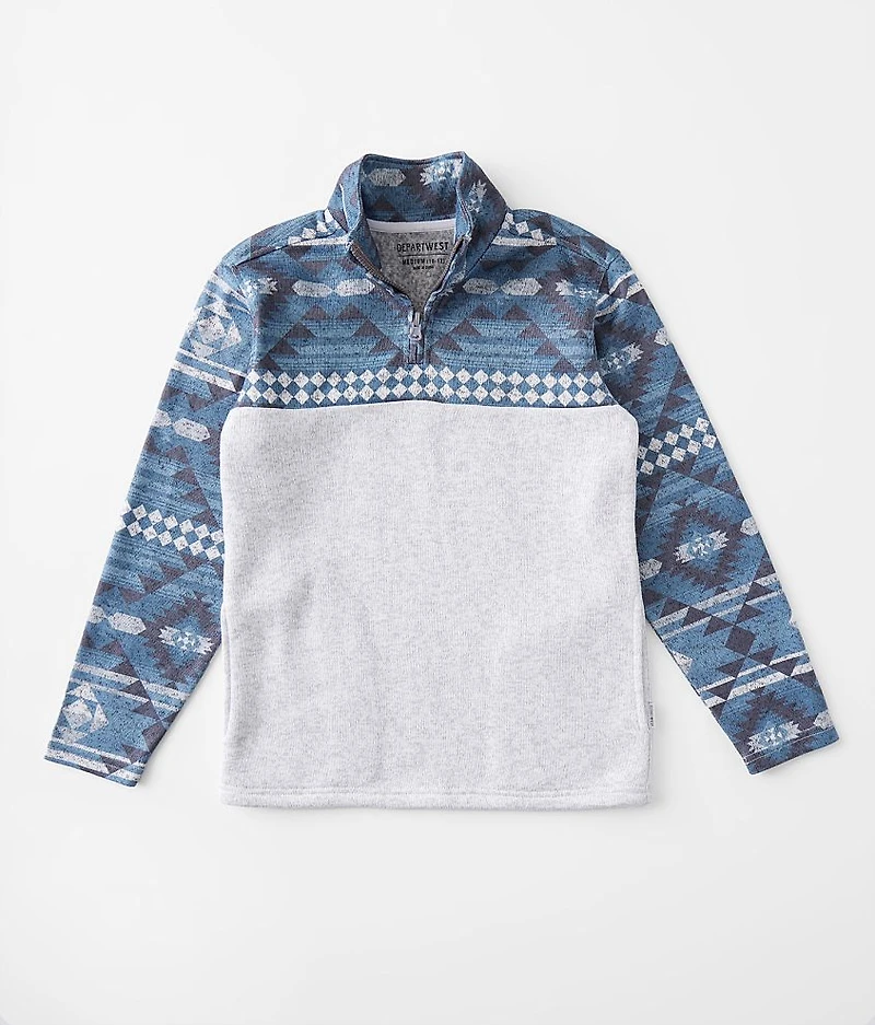 Boys - Color Block Quarter Zip Pullover
