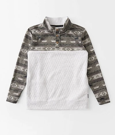 Boys - Western Quilted Quarter Snap Pullover