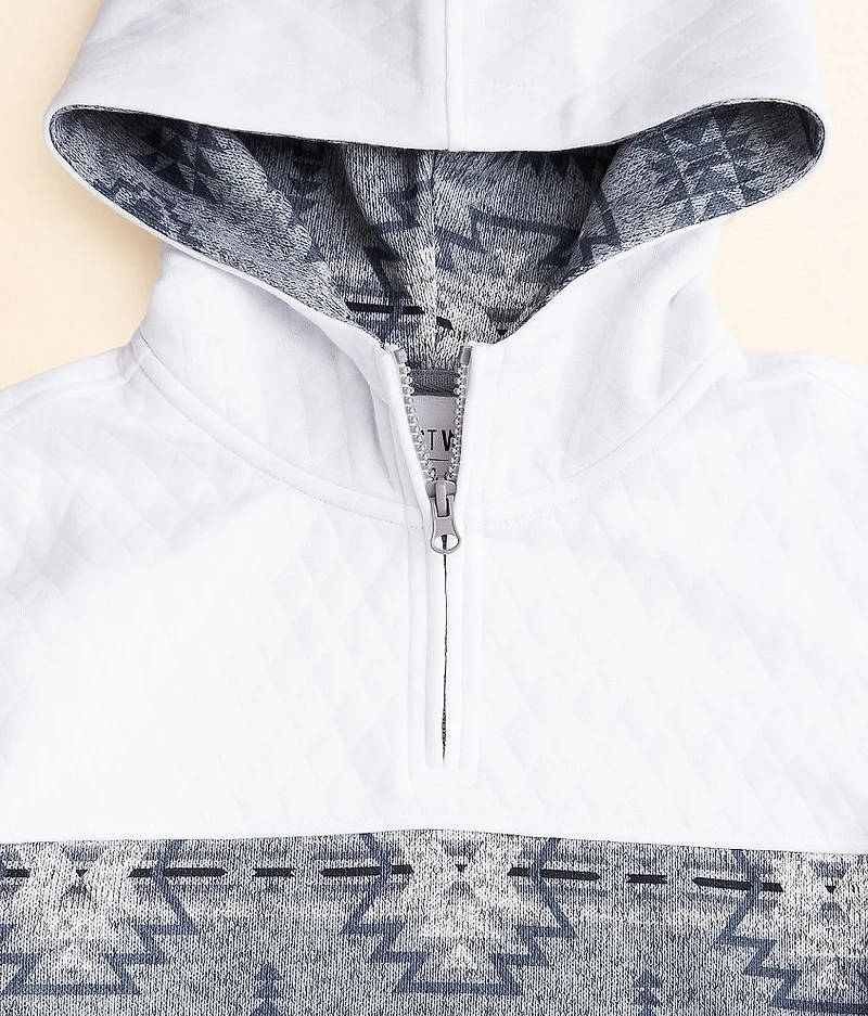 Boys - Southwestern Quarter Zip Hooded Sweatshirt