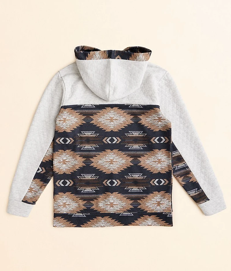 Boys - Quilted Southwestern Hooded Sweatshirt
