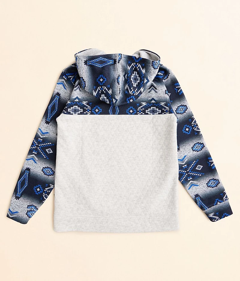 Boys - Southwestern Henley Hooded Sweatshirt