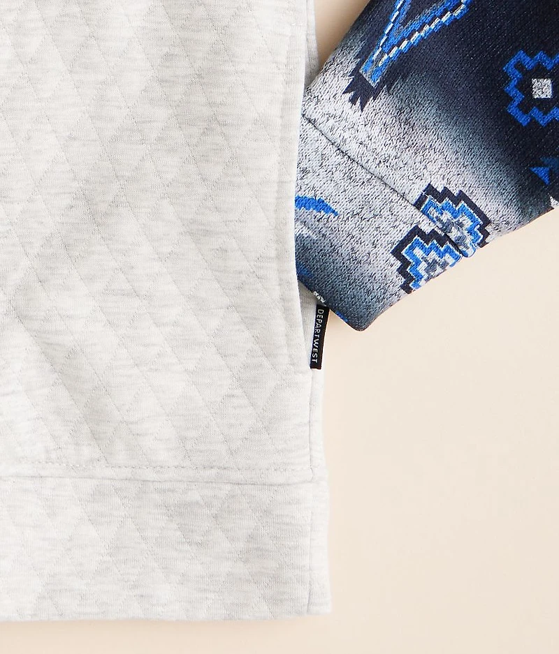 Boys - Southwestern Henley Hooded Sweatshirt