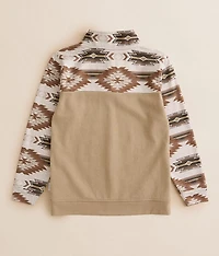 Boys - Cozy Color Block Quarter Snap Pullover
