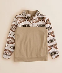 Boys - Cozy Color Block Quarter Snap Pullover