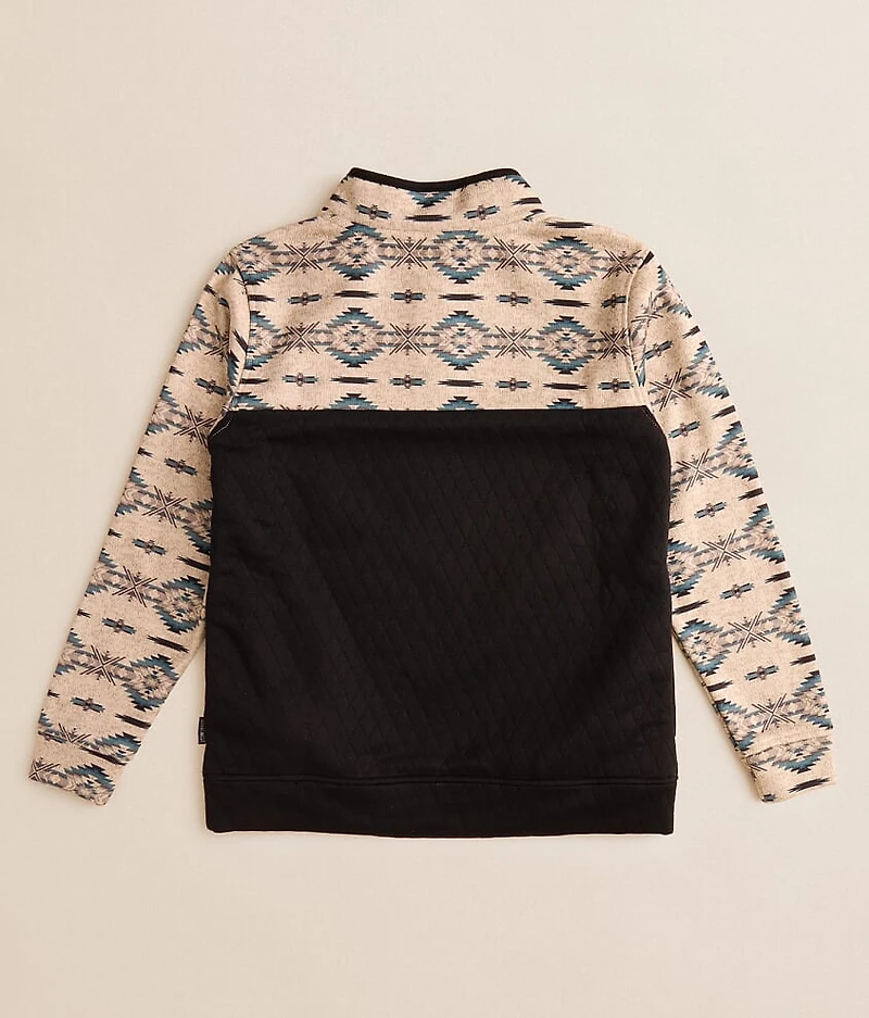 Boys - Southwestern Print Quarter Zip Pullover