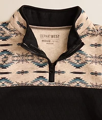 Boys - Southwestern Print Quarter Zip Pullover