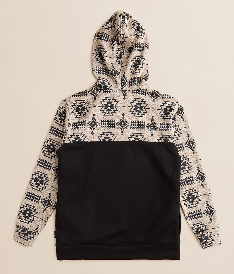 Boys - Pieced Quarter Snap Hooded Sweatshirt