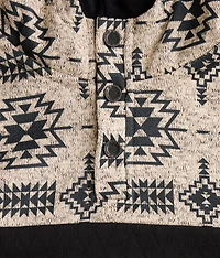 Boys - Pieced Quarter Snap Hooded Sweatshirt