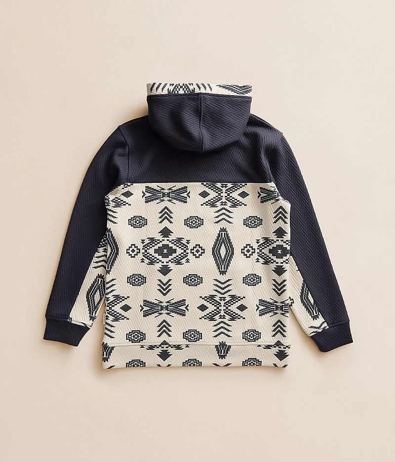 Boys - Pieced Southwestern Print Hoodie